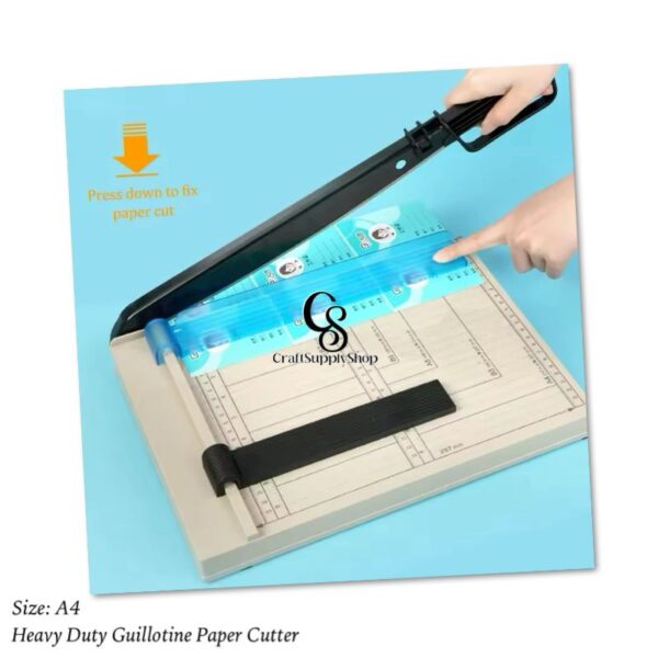 Paper Cutter Letter Size Paper Trimmer 12” Cut Length 12 Sheet Capacity Guillotine Paper Photo Cutter with Magnet Clamp, Paper Guide, Size Guideline