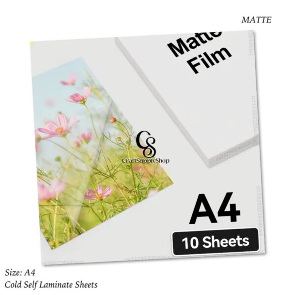 Matte Cold Self Adhesive Laminating Sheets for Ultimate Protection. No Machines Needed, 4 Mil Thickness, 8.5 x 11 Inches. Effortless, Durable & Perfect for Documents & Photos.