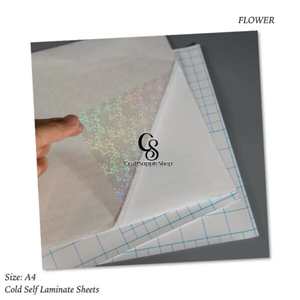 Flower Cold Self Adhesive Laminating Sheets for Ultimate Protection. No Machines Needed, 4 Mil Thickness, 8.5 x 11 Inches. Effortless, Durable & Perfect for Documents & Photos.