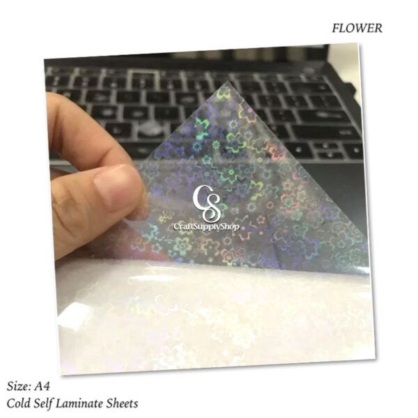 Flower Cold Self Adhesive Laminating Sheets for Ultimate Protection. No Machines Needed, 4 Mil Thickness, 8.5 x 11 Inches. Effortless, Durable & Perfect for Documents & Photos.