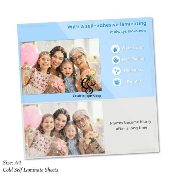 Cold Self Adhesive Laminating Sheets for Ultimate Protection. No Machines Needed, 4 Mil Thickness, 8.5 x 11 Inches. Effortless, Durable & Perfect for Documents & Photos.