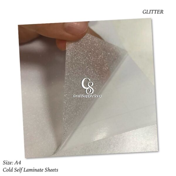 Glitter Cold Self Adhesive Laminating Sheets for Ultimate Protection. No Machines Needed, 4 Mil Thickness, 8.5 x 11 Inches. Effortless, Durable & Perfect for Documents & Photos.