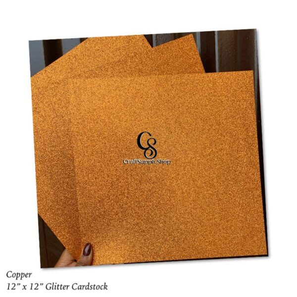 Copper Cardstock Paper, 12 x 12 Glitter Cardstock, Glitter Paper