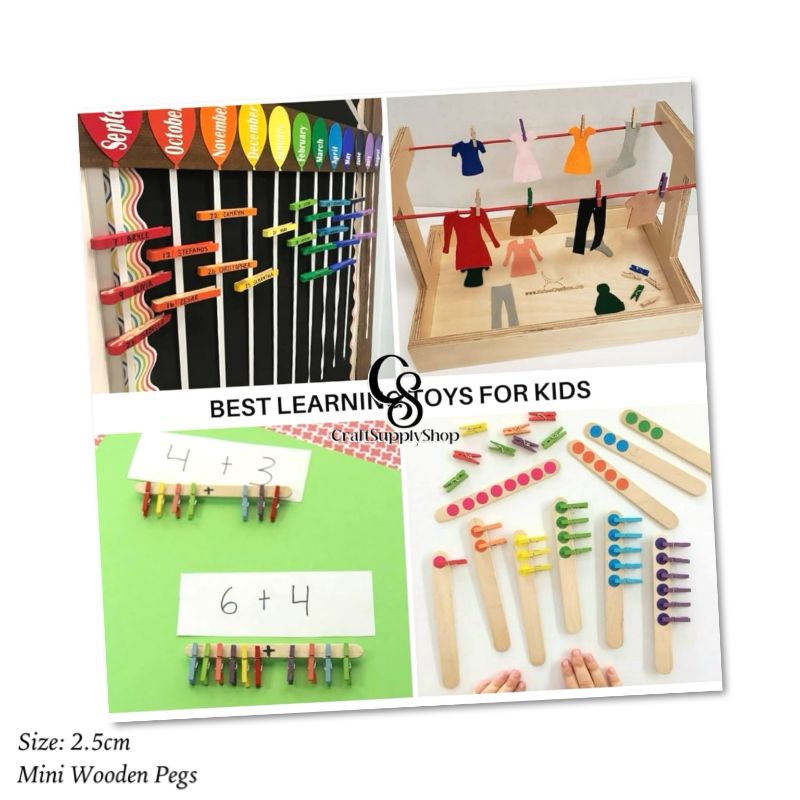 Mini WOODEN PEGS Mini Clothes Pins for Photo Natural Wooden Small Picture Clips for Crafts & Cocktails 1 Inch 50 PCS Tiny Pegs Decorative Wood Clips for Wall Hanging Pictures (4) Mini Natural Wooden Clothespins Twine, 50pcs, Peg Pin Craft Clips for Scrapbooking, Arts & Crafts, Hanging Photos (Assorted Colors)