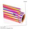 ROSEGOLD Glossy Rainbow Holographic Chrome Vinyl Bubble Free Rainbow Holographic Adhesive Craft Vinyl