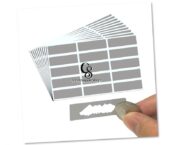 4.8cm x 1.5cm DIY Scratch Sticker Surprise Lottery Ticket Grey Silver Rectangul Scratch Sticker (6)