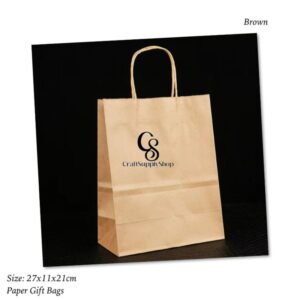 Assorted Gift Bags Rainbow Colors Kraft Paper Party Favor Gift Bags with Handles for Wedding, Easter, Brithday Party Supplies 27x11x21cm