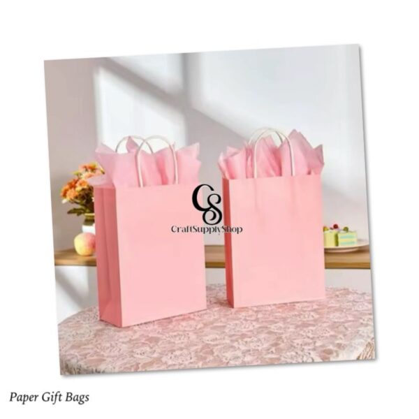 Assorted Gift Bags Rainbow Colors Kraft Paper Party Favor Gift Bags with Handles for Wedding, Easter, Brithday Party Supplies 27x11x21cm