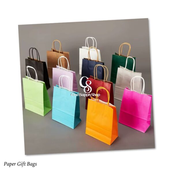 High Quality Hotly Sold Most Popular Rainbow Kraft Paper Party Favor Gift Shopping Bags with Handle 21cmx8cmx15cm