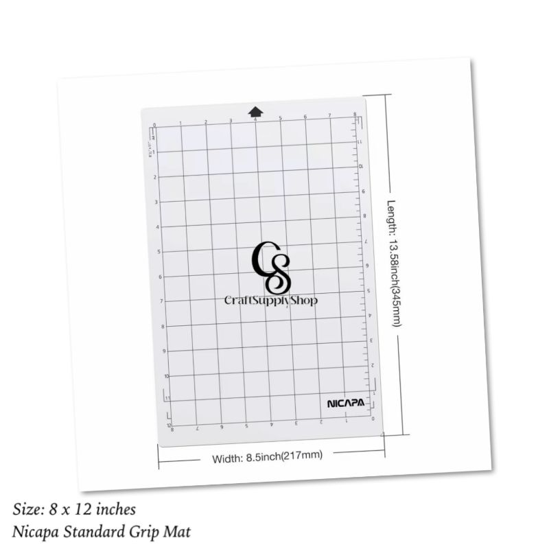 Nicapa StandardGrip Cutting Mat for Silhouette Portrait(8x12 inch Mats) Standard Adhesive Sticky Quilting Cut Mats Replacement Accessories for Silhouette Portrait (4) Standard Grip Cutting Mat for Silhouette Portrait(8x12 inch mats) Adhesive Sticky Quilting Accessories Replacement Silhouette Portrait Cutting Mat