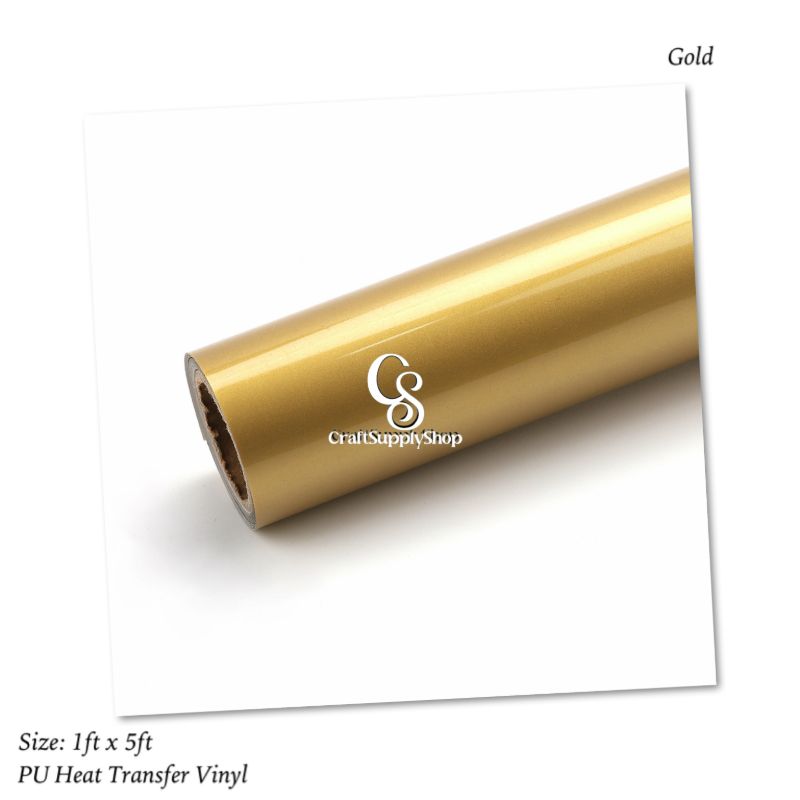 PU Gold Heat Transfer Vinyl Sheets, 5ft Roll HTV Vinyl for T-Shirts, Clothes, Bags, and More, Gold Iron on Vinyl Suitable for Most Cutter Machine, Easy to Cut & Weed (3) HTV Vinyl for T-Shirts, Clothes, Bags, and More, Iron on Vinyl Suitable for Most Cutter Machine, Easy to Cut & Weed