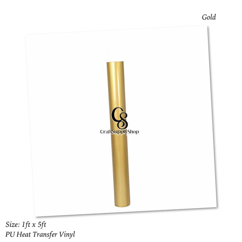 PU Gold Heat Transfer Vinyl Sheets, 5ft Roll HTV Vinyl for T-Shirts, Clothes, Bags, and More, Gold Iron on Vinyl Suitable for Most Cutter Machine, Easy to Cut & Weed (4) HTV Vinyl for T-Shirts, Clothes, Bags, and More, Iron on Vinyl Suitable for Most Cutter Machine, Easy to Cut & Weed