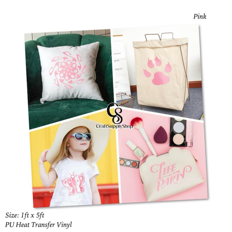 PU Pink Heat Transfer Vinyl Sheets, 5ft Roll HTV Vinyl for T-Shirts, Clothes, Bags, and More, Pink Iron on Vinyl Suitable for Most Cutter Machine, Easy to Cut & Weed (1) HTV Vinyl for T-Shirts, Clothes, Bags, and More, Iron on Vinyl Suitable for Most Cutter Machine, Easy to Cut & Weed