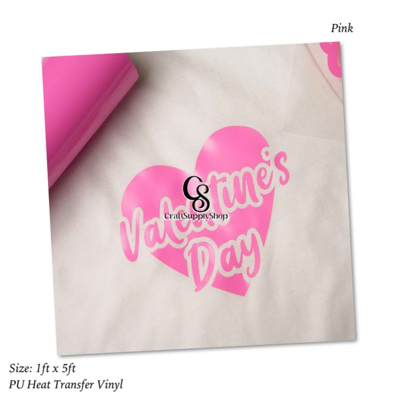 PU Pink Heat Transfer Vinyl Sheets, 5ft Roll HTV Vinyl for T-Shirts, Clothes, Bags, and More, Pink Iron on Vinyl Suitable for Most Cutter Machine, Easy to Cut & Weed (3) HTV Vinyl for T-Shirts, Clothes, Bags, and More, Iron on Vinyl Suitable for Most Cutter Machine, Easy to Cut & Weed