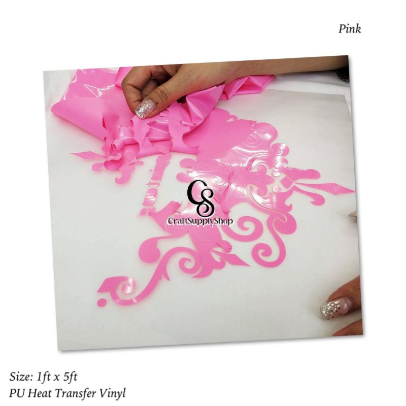 PU Pink Heat Transfer Vinyl Sheets, 5ft Roll HTV Vinyl for T-Shirts, Clothes, Bags, and More, Pink Iron on Vinyl Suitable for Most Cutter Machine, Easy to Cut & Weed (4) HTV Vinyl for T-Shirts, Clothes, Bags, and More, Iron on Vinyl Suitable for Most Cutter Machine, Easy to Cut & Weed