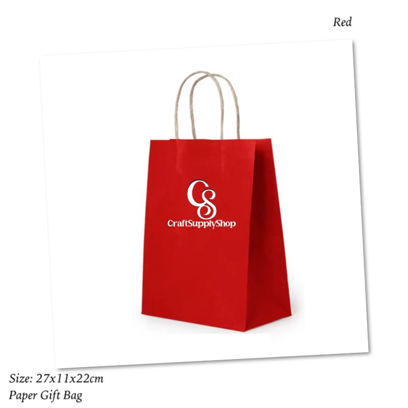 Assorted Gift Bags Rainbow Colors Kraft Paper Party Favor Gift Bags with Handles for Wedding, Easter, Brithday Party Supplies 27x11x21cm