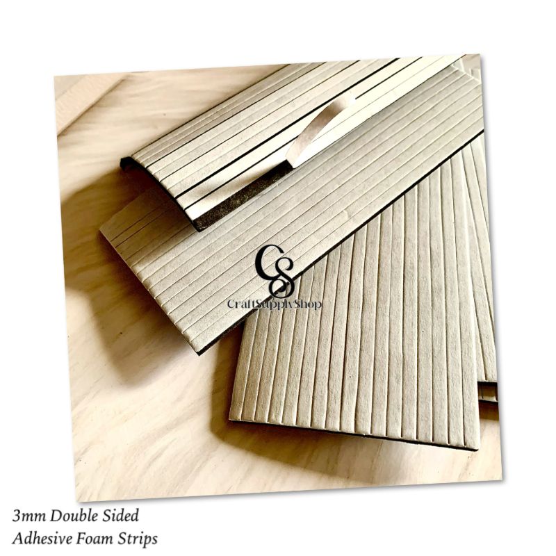 3mm Adhesive EVA Foam Strips Double Sided Foam Tape, 3D Foam Strips with Adhesive Mount for Shaker Cards Scrapbooking (2) Black CraftSupplyShop Foam Sticky Strips Double Sided Dual-Adhesive 3D Foam Tapes Pop Strips Adhesive Mount for Shaker Card Scrapbooking Toppers