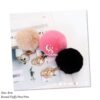 Pom Pom Keychain Rabbit Faux Fur Ball Keychain Fluffy Pom Pom Keychain Pom Pom Puff Ball with Keychain Lobster clasp Hooks