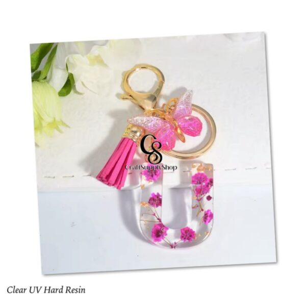 Crystal Clear Hard UV Resin Upgraded Formula Ultraviolet Fast Curing Resin for Jewelry Making Craft Decoration, Hard Transparent Glue Solar Cure Sunlight Activated Resin Casting & Coating