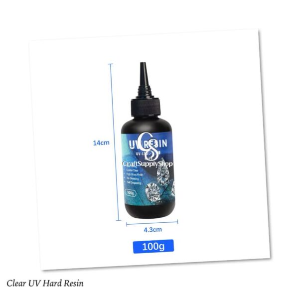 Crystal Clear Hard UV Resin Upgraded Formula Ultraviolet Fast Curing Resin for Jewelry Making Craft Decoration, Hard Transparent Glue Solar Cure Sunlight Activated Resin Casting & Coating