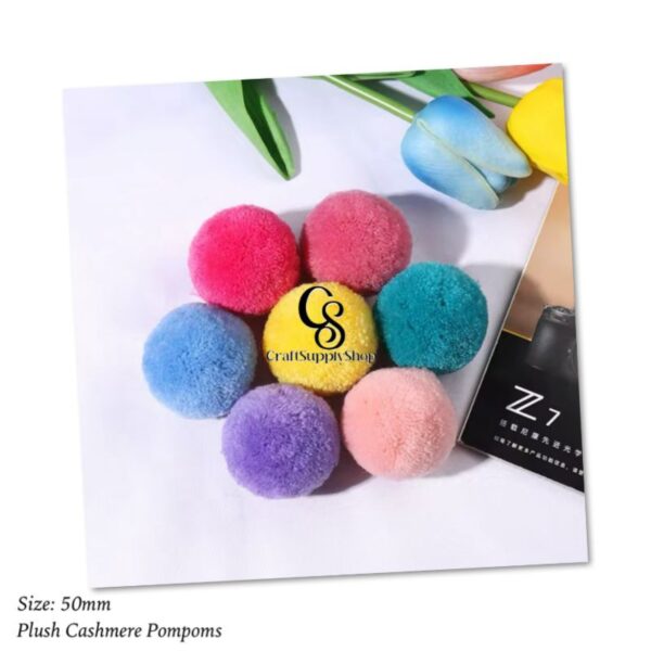 Mixed 50mm Round Kid Craft DIY Pom Poms Soft Fluffy Balls Handicraft Sewing Supplies Party hats keychain decor