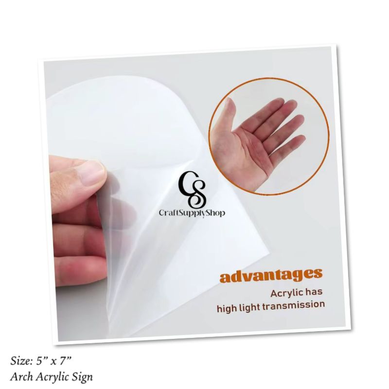 5x7 Inch Blank Frosted Arch Acrylic Table Number DIY Modern Wedding Signs Events& Parties Centerpieces Table Number Holders