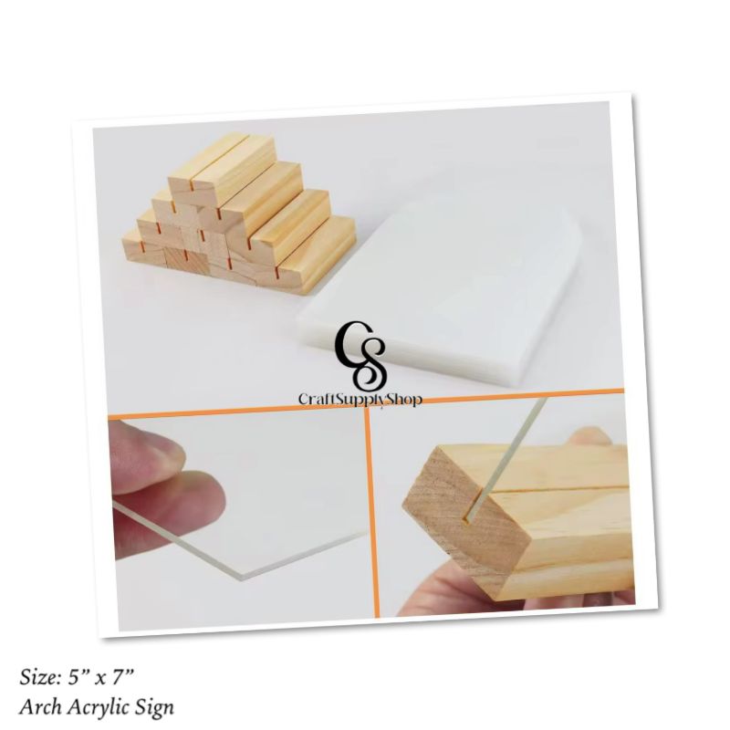 5x7 Inch Blank Frosted Arch Acrylic Table Number DIY Modern Wedding Signs Events& Parties Centerpieces Table Number Holders