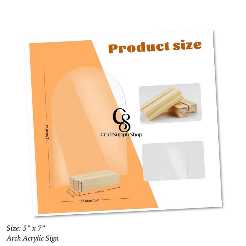 5x7 Inch Blank Frosted Arch Acrylic Table Number DIY Modern Wedding Signs Events& Parties Centerpieces Table Number Holders