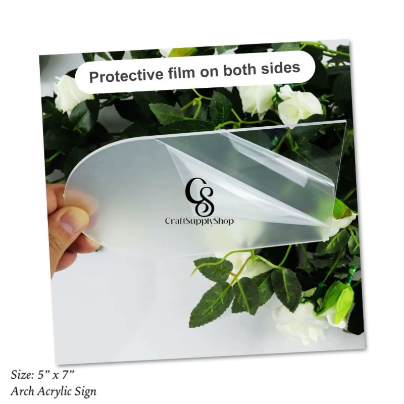 5x7 Inch Blank Frosted Arch Acrylic Table Number DIY Modern Wedding Signs Events& Parties Centerpieces Table Number Holders