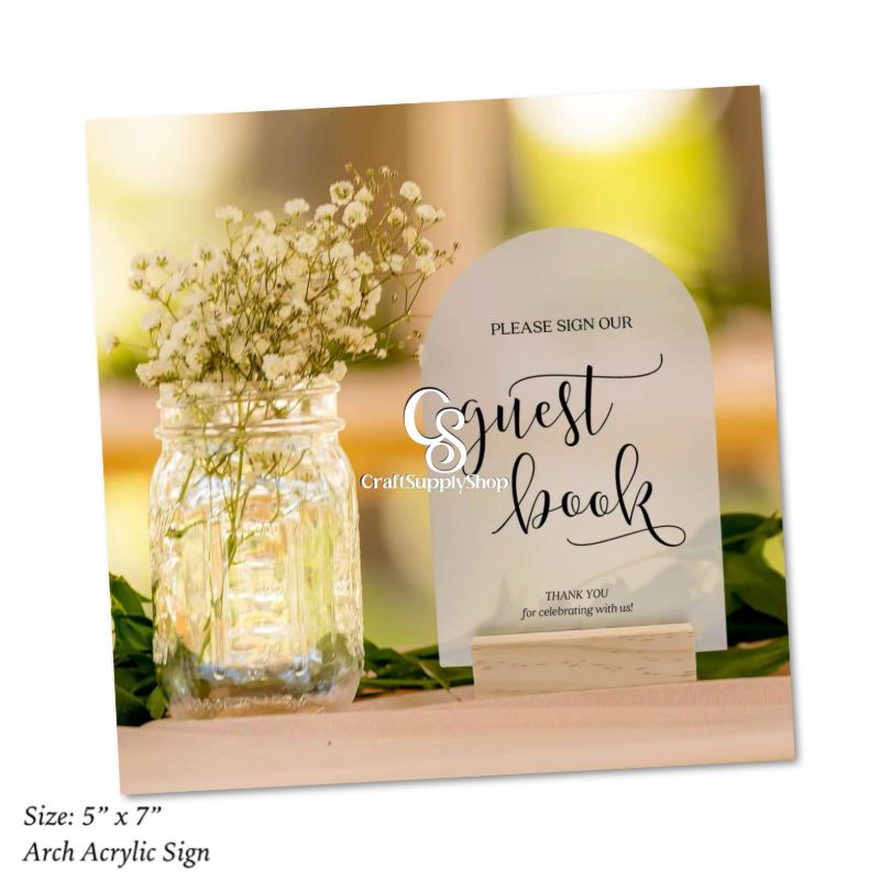 5x7 Inch Blank Frosted Arch Acrylic Table Number DIY Modern Wedding Signs Events& Parties Centerpieces Table Number Holders
