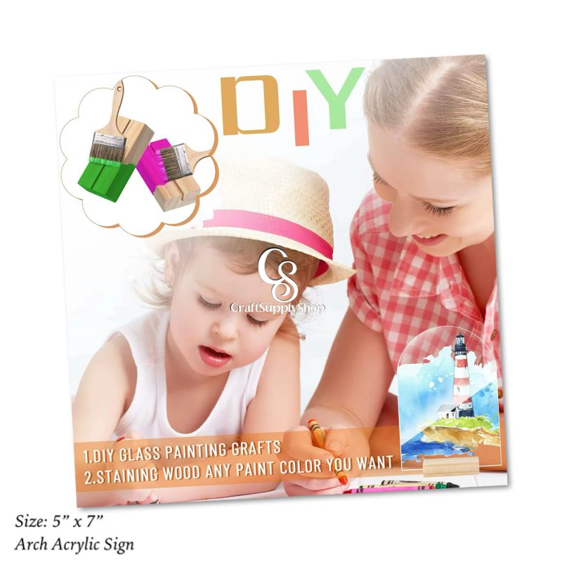 5x7 Inch Blank Frosted Arch Acrylic Table Number DIY Modern Wedding Signs Events& Parties Centerpieces Table Number Holders