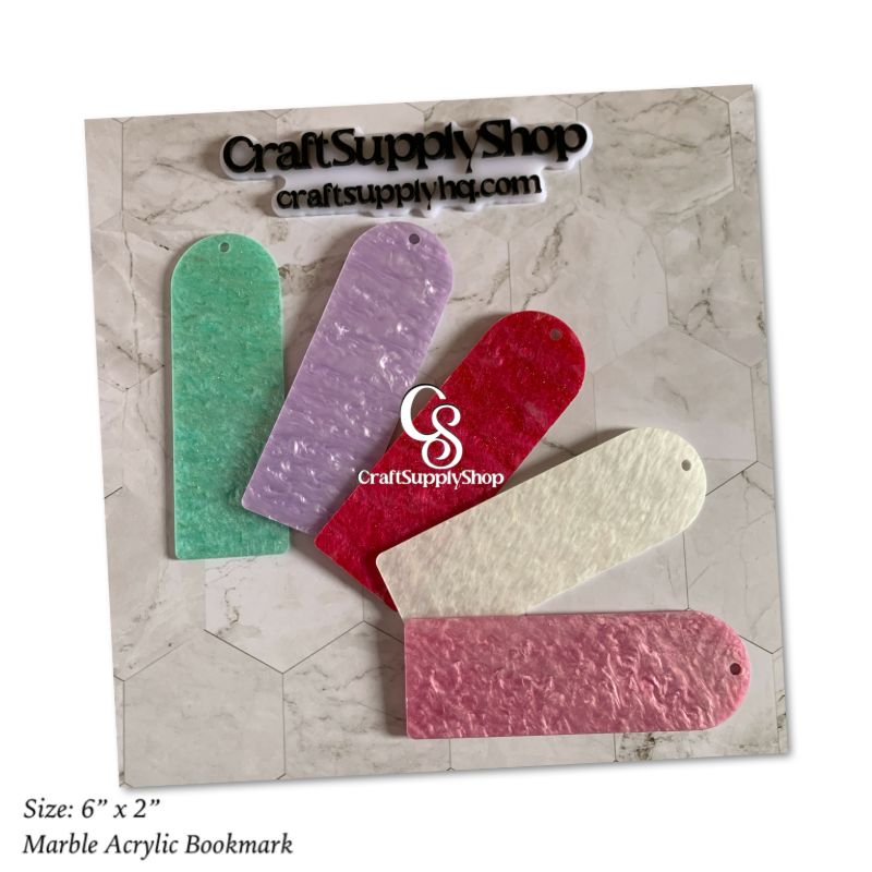 Luxury QUality 3mm Marble Acrylic Bookmarks