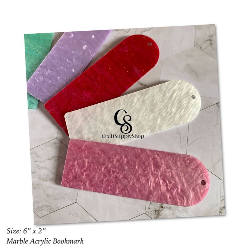 Luxury QUality 3mm Marble Acrylic Bookmarks