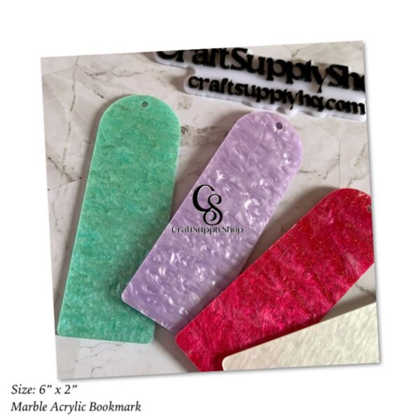 Luxury QUality 3mm Marble Acrylic Bookmarks