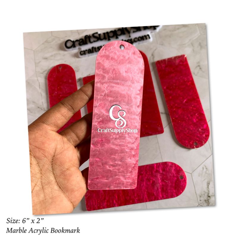 Luxury QUality 3mm Marble Acrylic Bookmarks