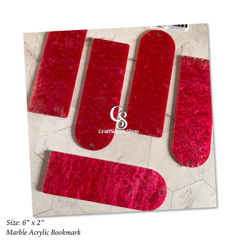 Luxury QUality 3mm Marble Acrylic Bookmarks