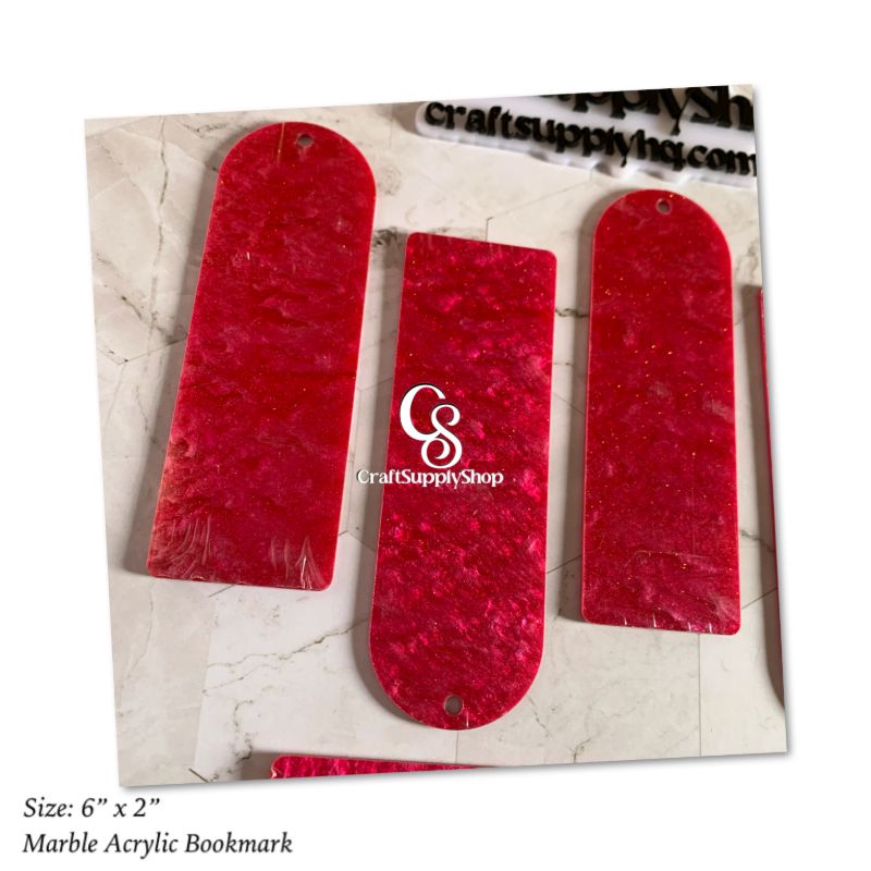 Luxury QUality 3mm Marble Acrylic Bookmarks