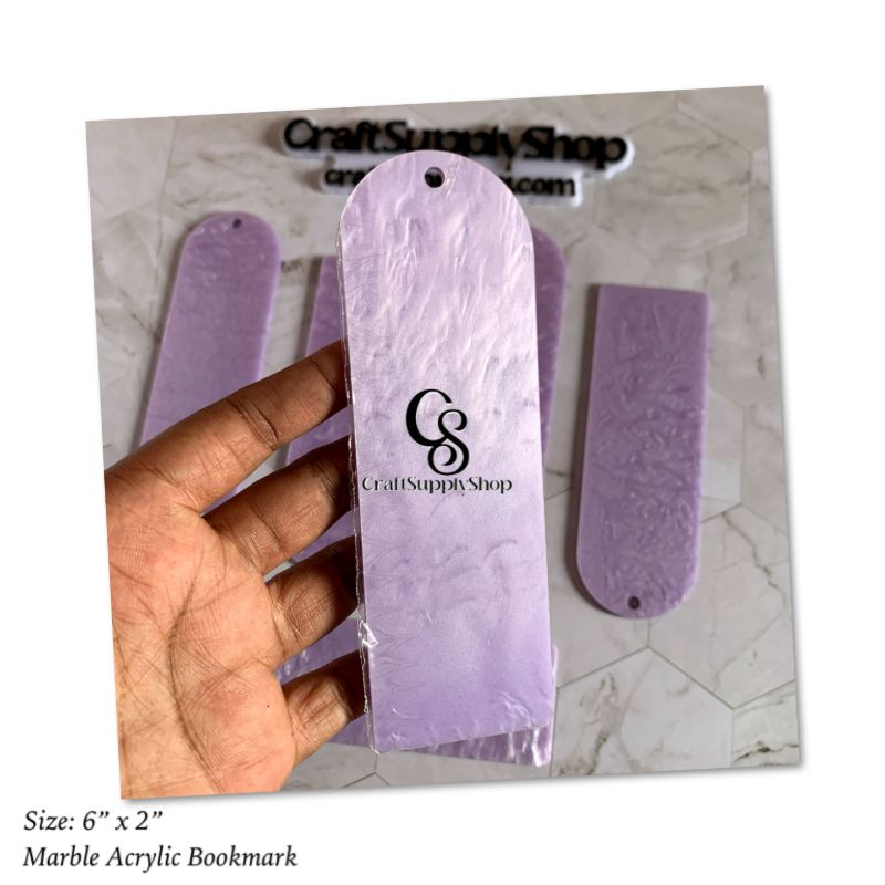 Luxury QUality 3mm Marble Acrylic Bookmarks