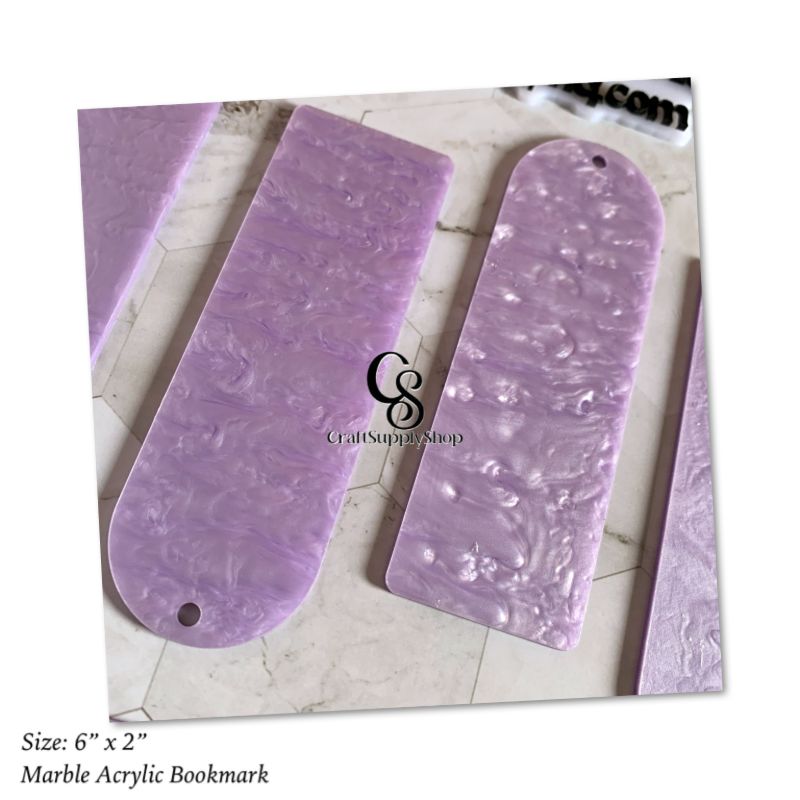 Luxury QUality 3mm Marble Acrylic Bookmarks