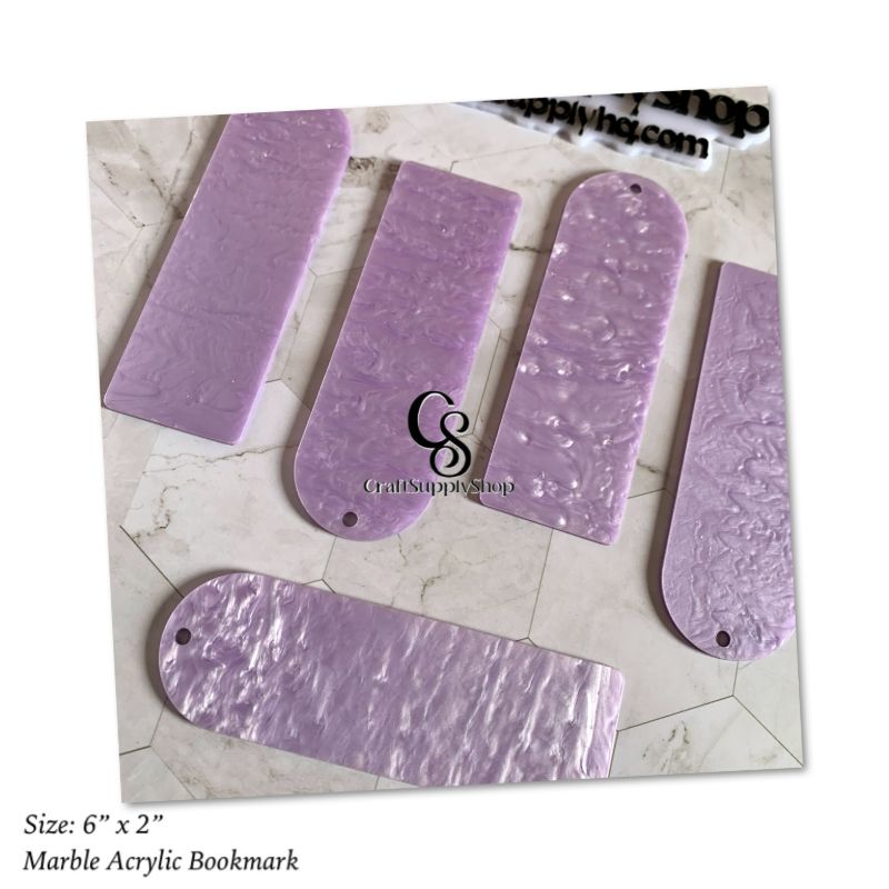 Luxury QUality 3mm Marble Acrylic Bookmarks