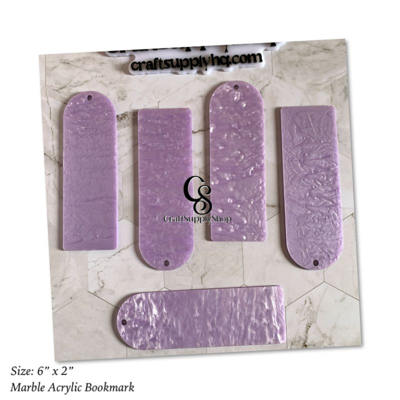 Luxury QUality 3mm Marble Acrylic Bookmarks