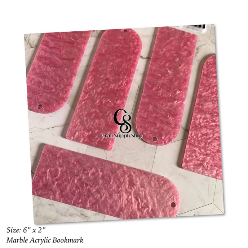 Luxury QUality 3mm Marble Acrylic Bookmarks