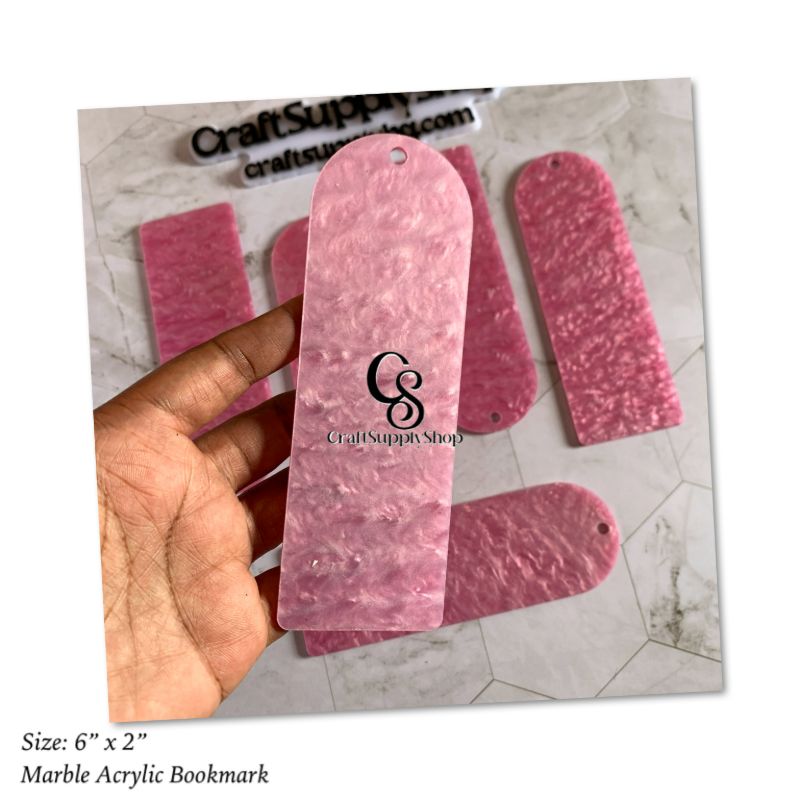 Luxury QUality 3mm Marble Acrylic Bookmarks