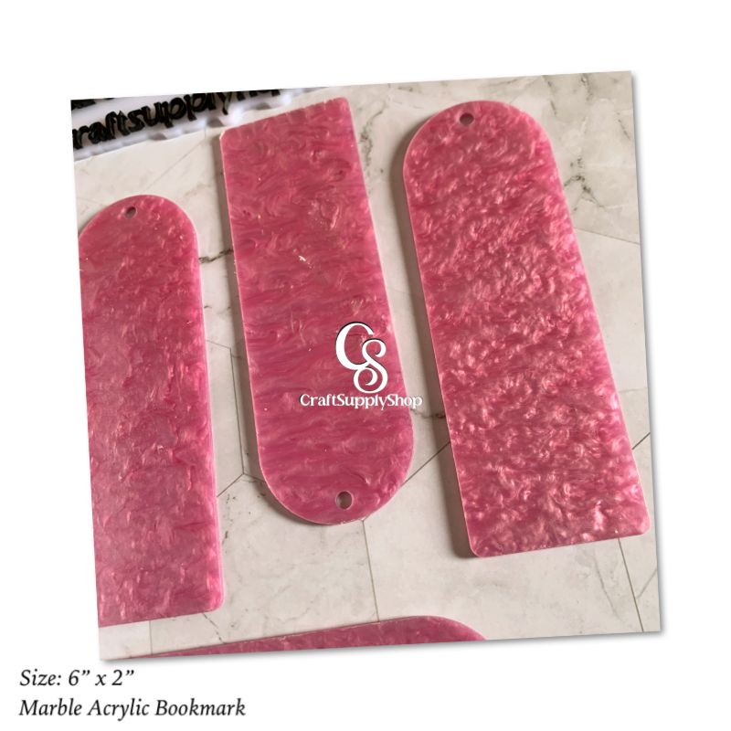 Luxury QUality 3mm Marble Acrylic Bookmarks