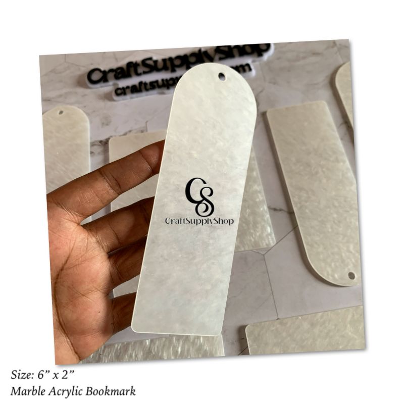 Luxury QUality 3mm Marble Acrylic Bookmarks