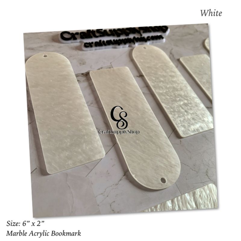 Luxury QUality 3mm Marble Acrylic Bookmarks