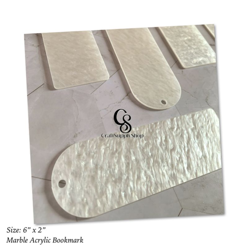 Luxury QUality 3mm Marble Acrylic Bookmarks