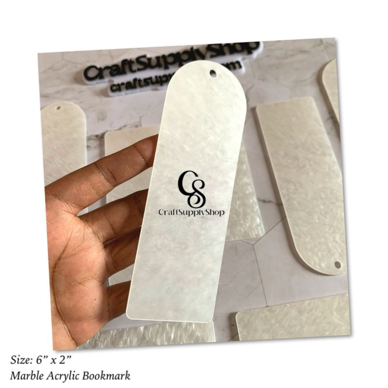 Luxury QUality 3mm Marble Acrylic Bookmarks