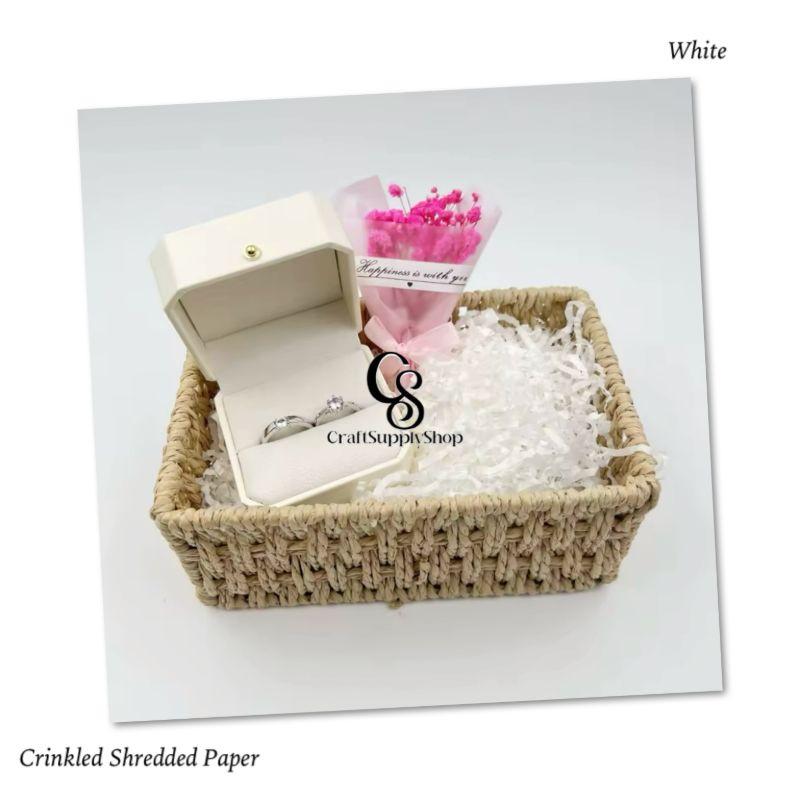 Crinkled Cut Shredded Paper - 100grams (10) Multiple Colour Crinkle Cut Filling Recycle Kraft Decorative Lafite Grass Paper Shredded Paper for Gift Box