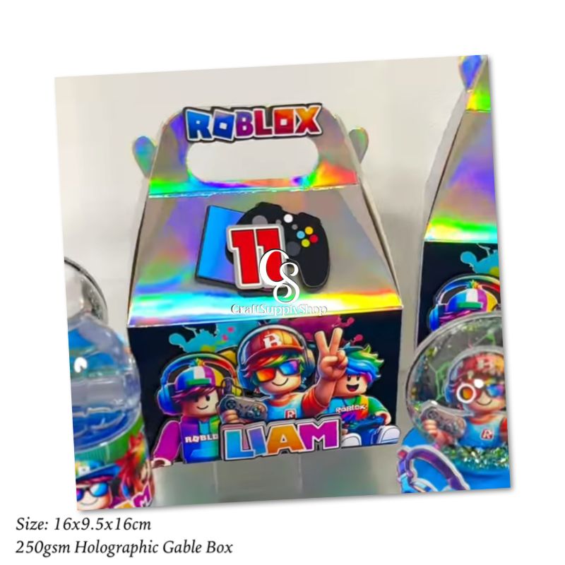 Hologram Shiny Rainbow Party Favor Boxes 10pcs Iridescent Silver Gift Gable Treat Boxes Candy Snacks Goodie Bags Cookie Box for Birthday Wedding Christmas Baby Shower